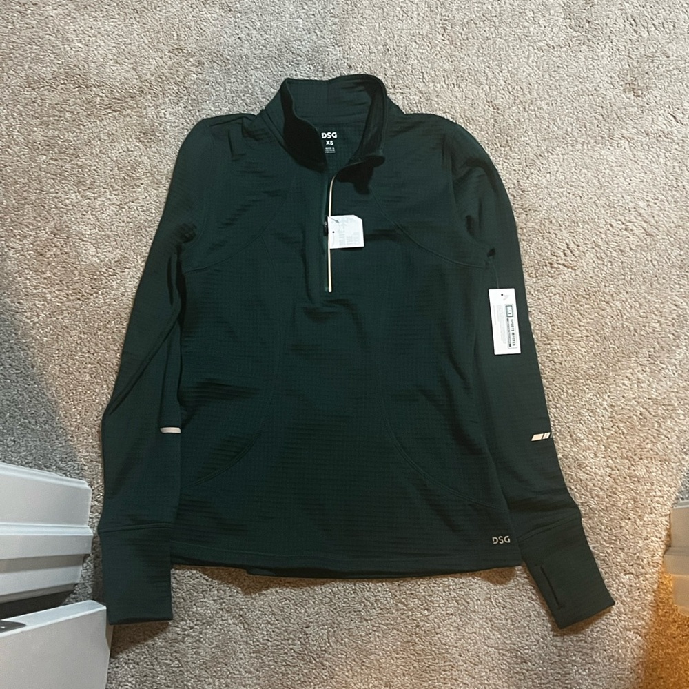DSG Women's Dark Green Quarter-Zip Sweatshirt